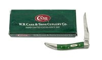 2007 Case XX 610096 Emerald Green Bone Tiny Toothpick Pocket Knife - Hers and His Treasures