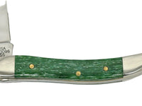 2007 Case XX 610096 Emerald Green Bone Tiny Toothpick Pocket Knife - Hers and His Treasures