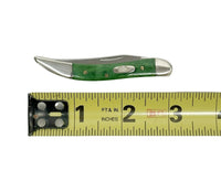 2007 Case XX 610096 Emerald Green Bone Tiny Toothpick Pocket Knife - Hers and His Treasures