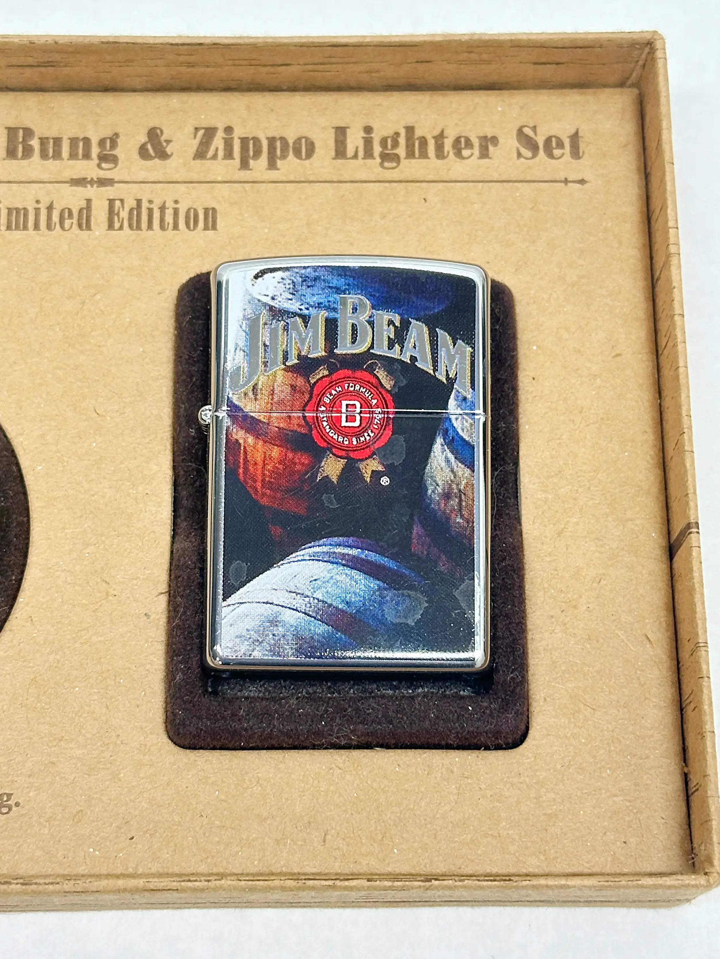 2007 Jim Beam Barrel Bun & Zippo Lighter Set Limited Edition