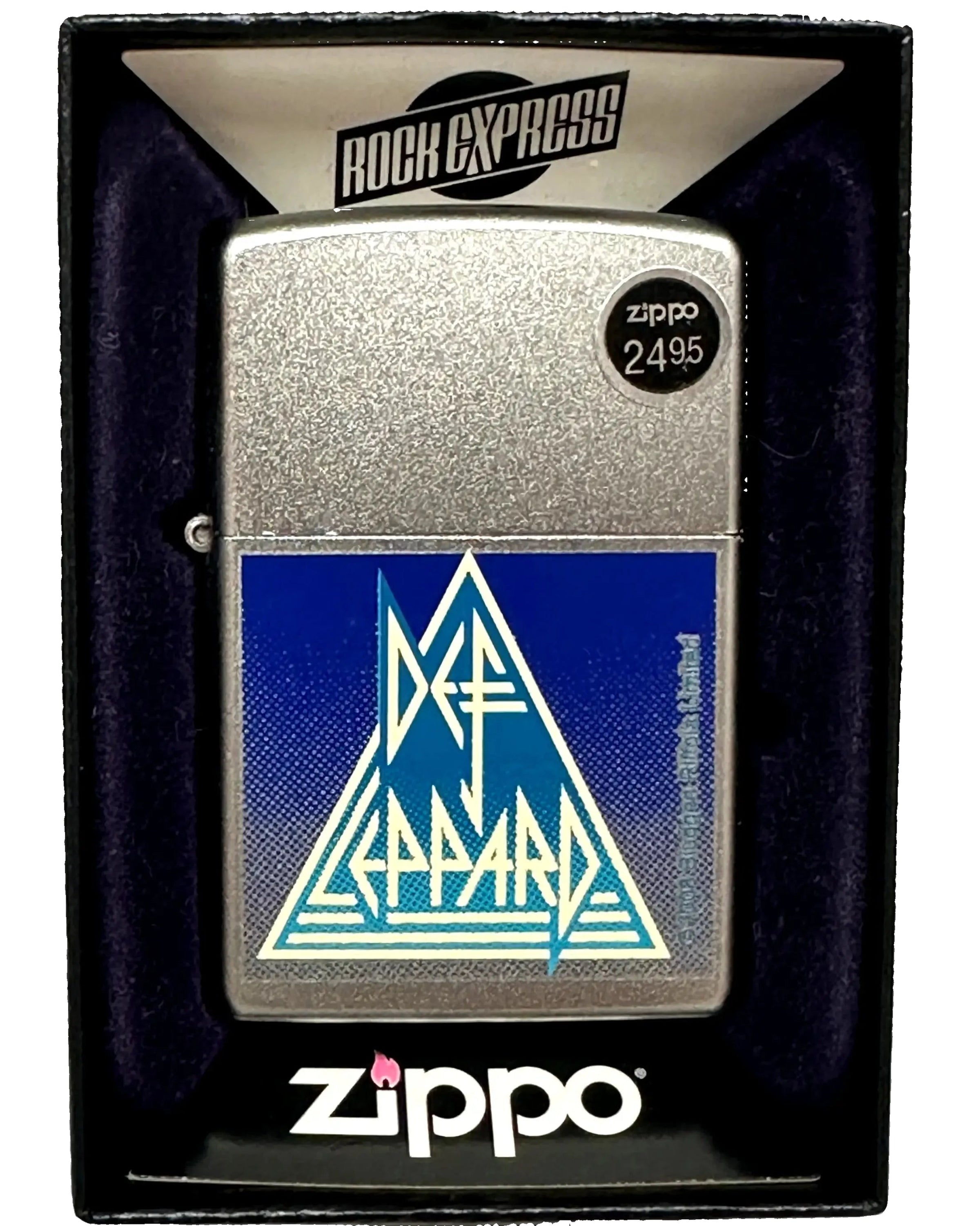 2009 Def Leppard Rock Express 24566 Satin Chrome Zippo Lighter - Hers and His Treasures