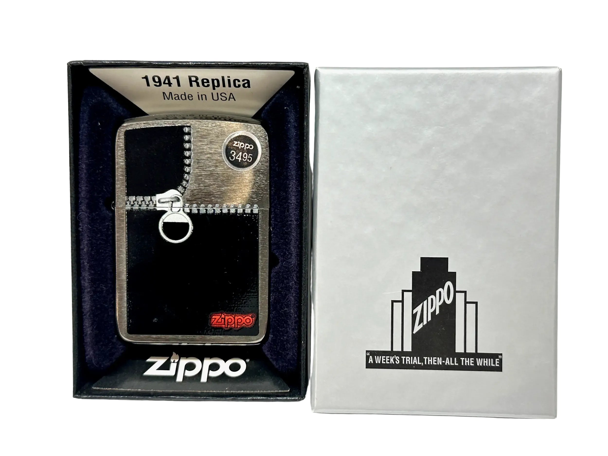2012 Zipped 28326 1941 Replica Black Ice Zippo Lighter – Hers and