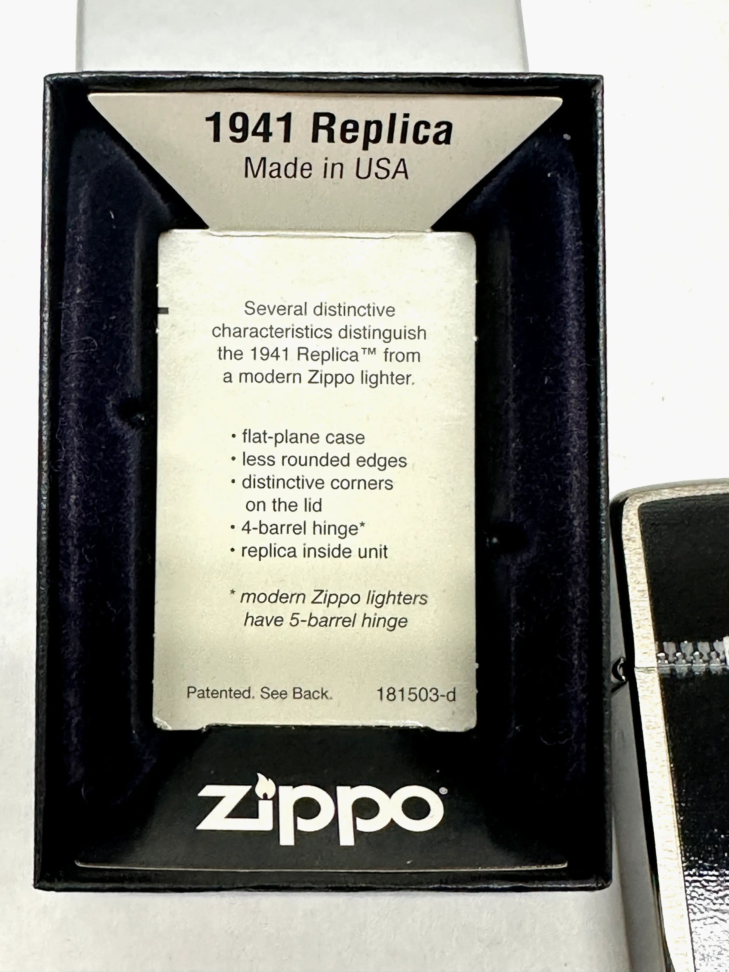 2012 Zipped 28326 1941 Replica Black Ice Zippo Lighter - Hers and His Treasures