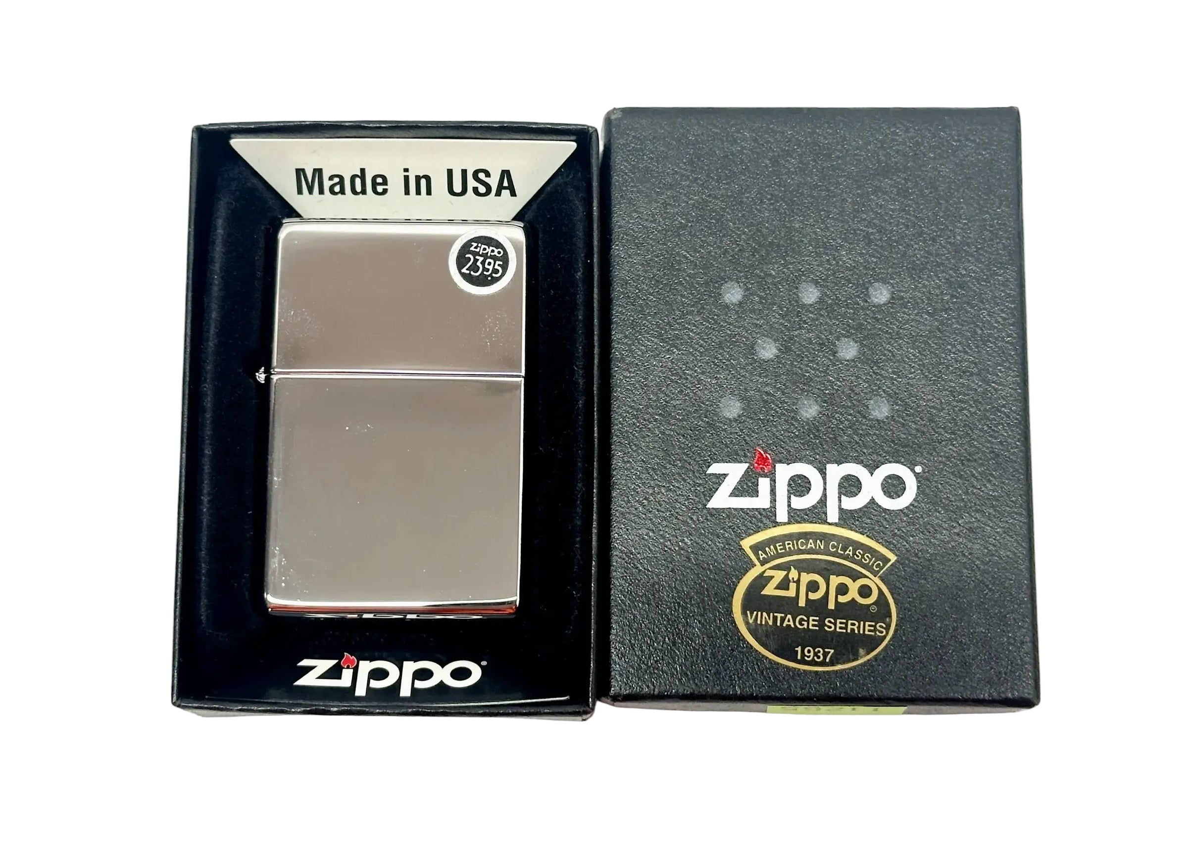 2012 Vintage Series 1937 High Polished Chrome American Classic Zippo Lighter - Hers and His Treasures