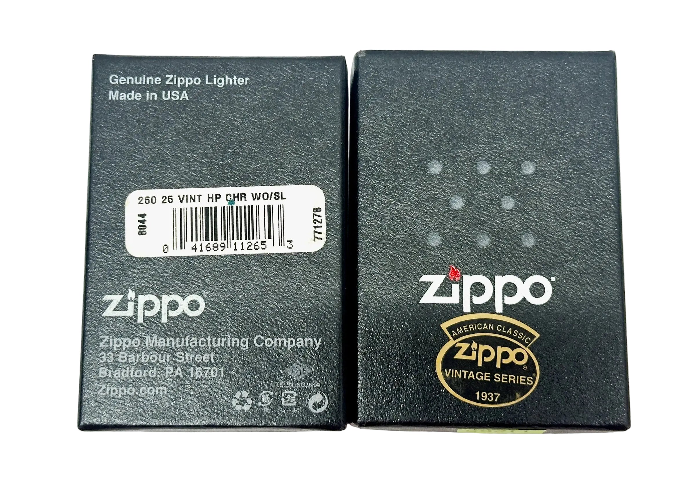 2012 Vintage Series 1937 High Polished Chrome American Classic Zippo Lighter - Hers and His Treasures