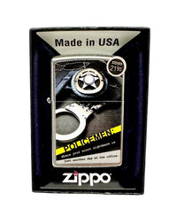 2012 Police Badge Handcuffs 28279 Street Chrome Zippo Lighter - Hers and His Treasures