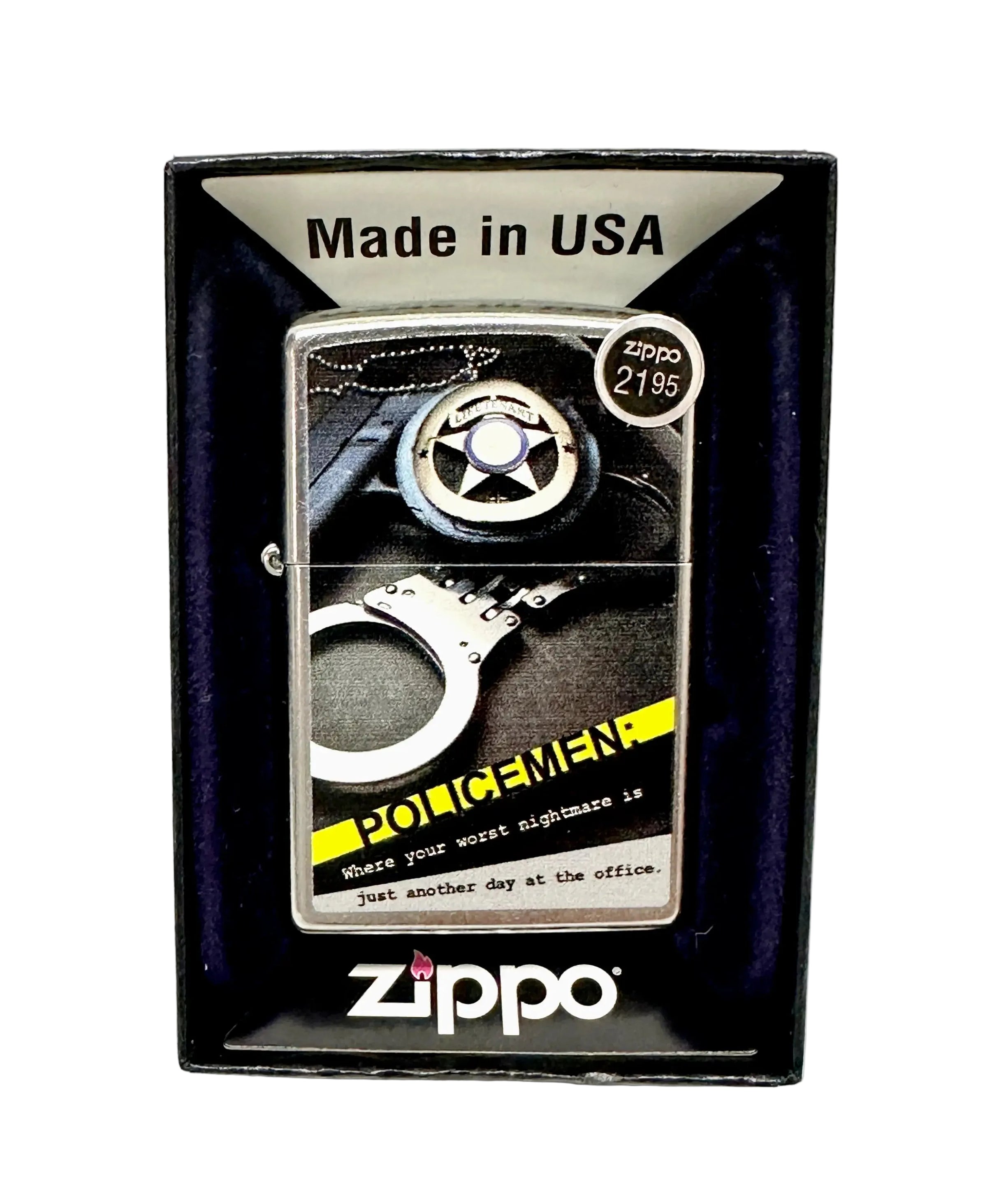 2012 Police Badge Handcuffs 28279 Street Chrome Zippo Lighter - Hers and His Treasures