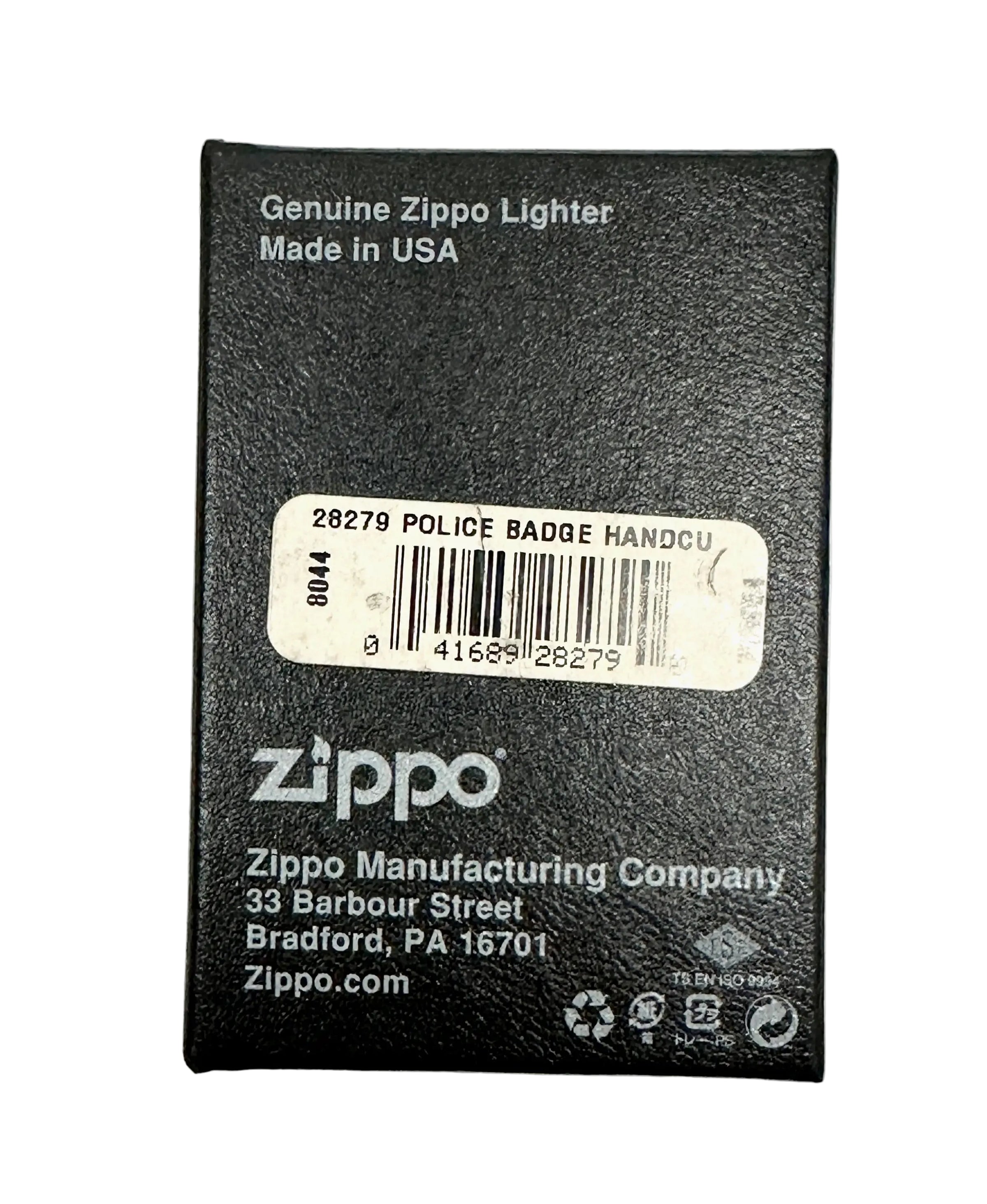 2012 Police Badge Handcuffs 28279 Street Chrome Zippo Lighter - Hers and His Treasures