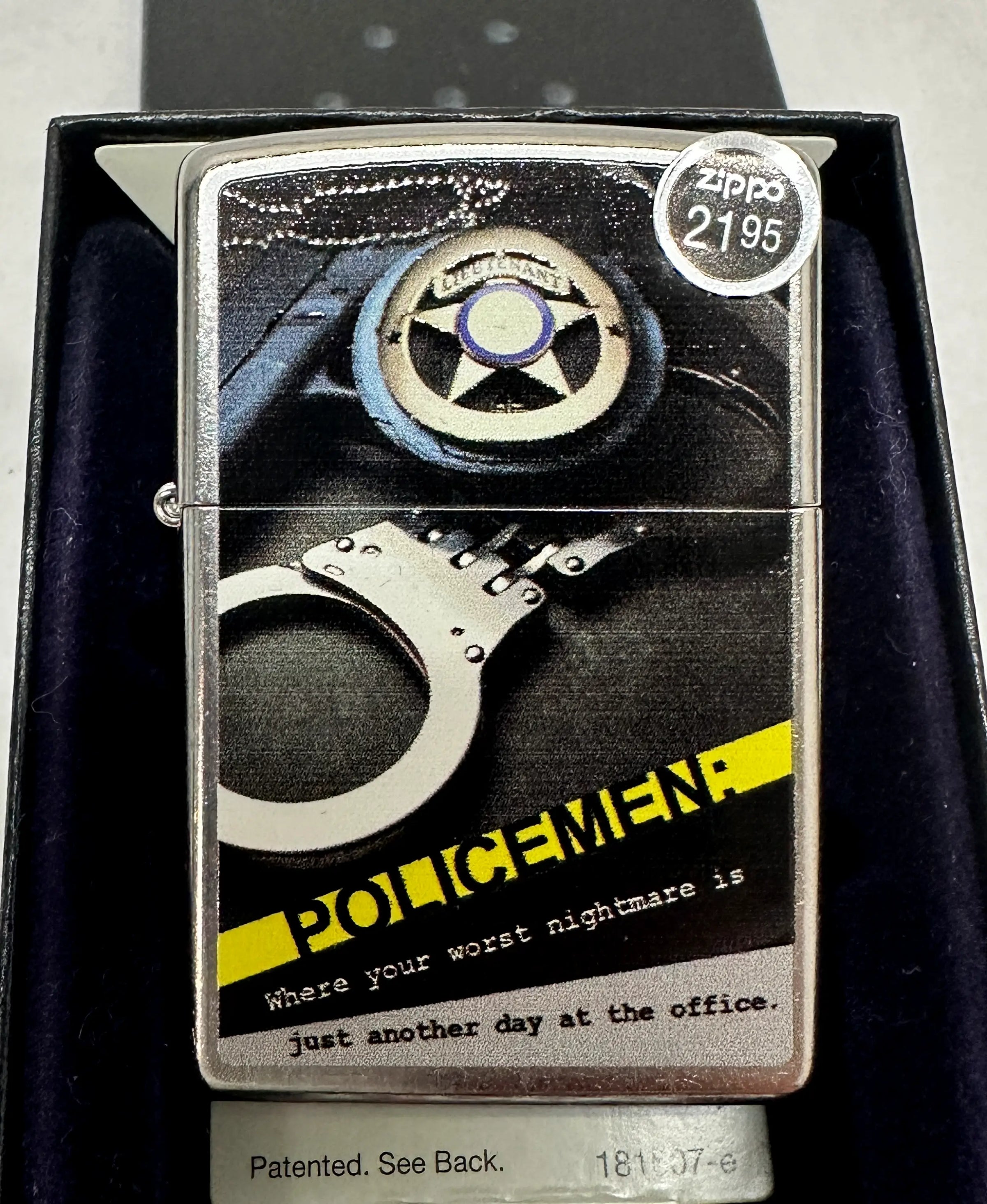 2012 Police Badge Handcuffs 28279 Street Chrome Zippo Lighter - Hers and His Treasures