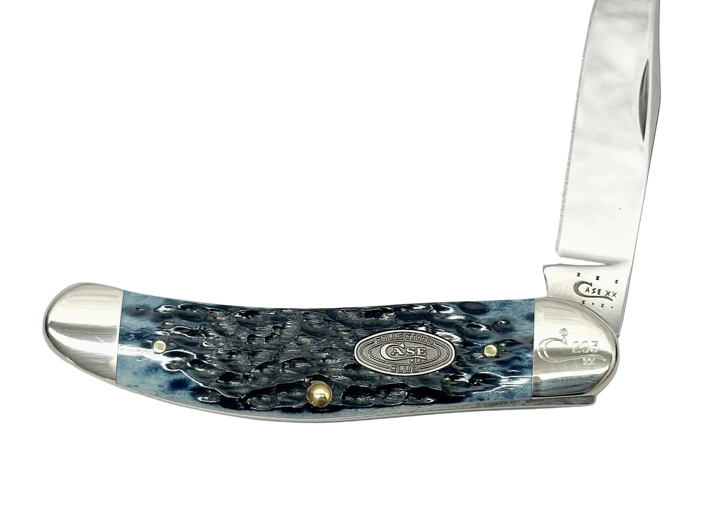 2013 Case XX Mediterranean Blue Bone Sowbelly Pocket Knife - Hers and His Treasures