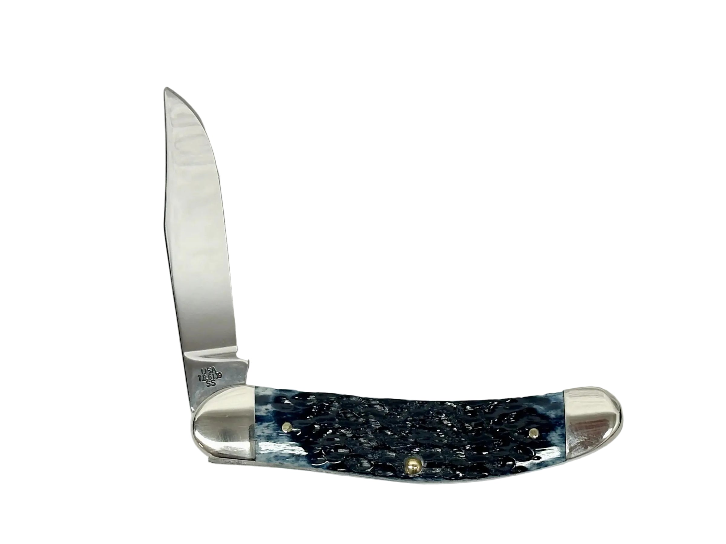 2013 Case XX Mediterranean Blue Bone Sowbelly Pocket Knife - Hers and His Treasures