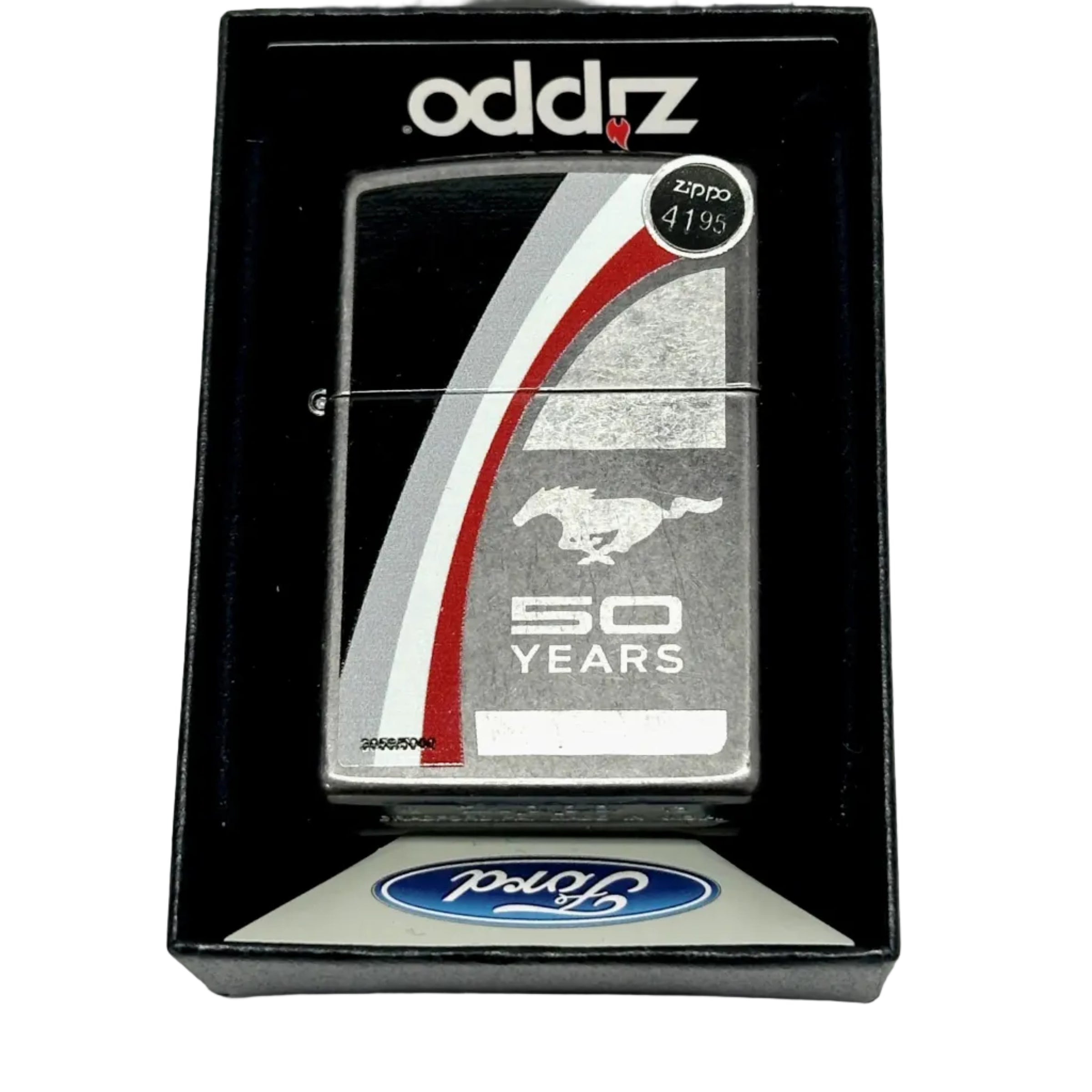 2013 28543 Ford Mustang 50 Years LTD Midnight Chrome Zippo Lighter - Hers and His Treasures