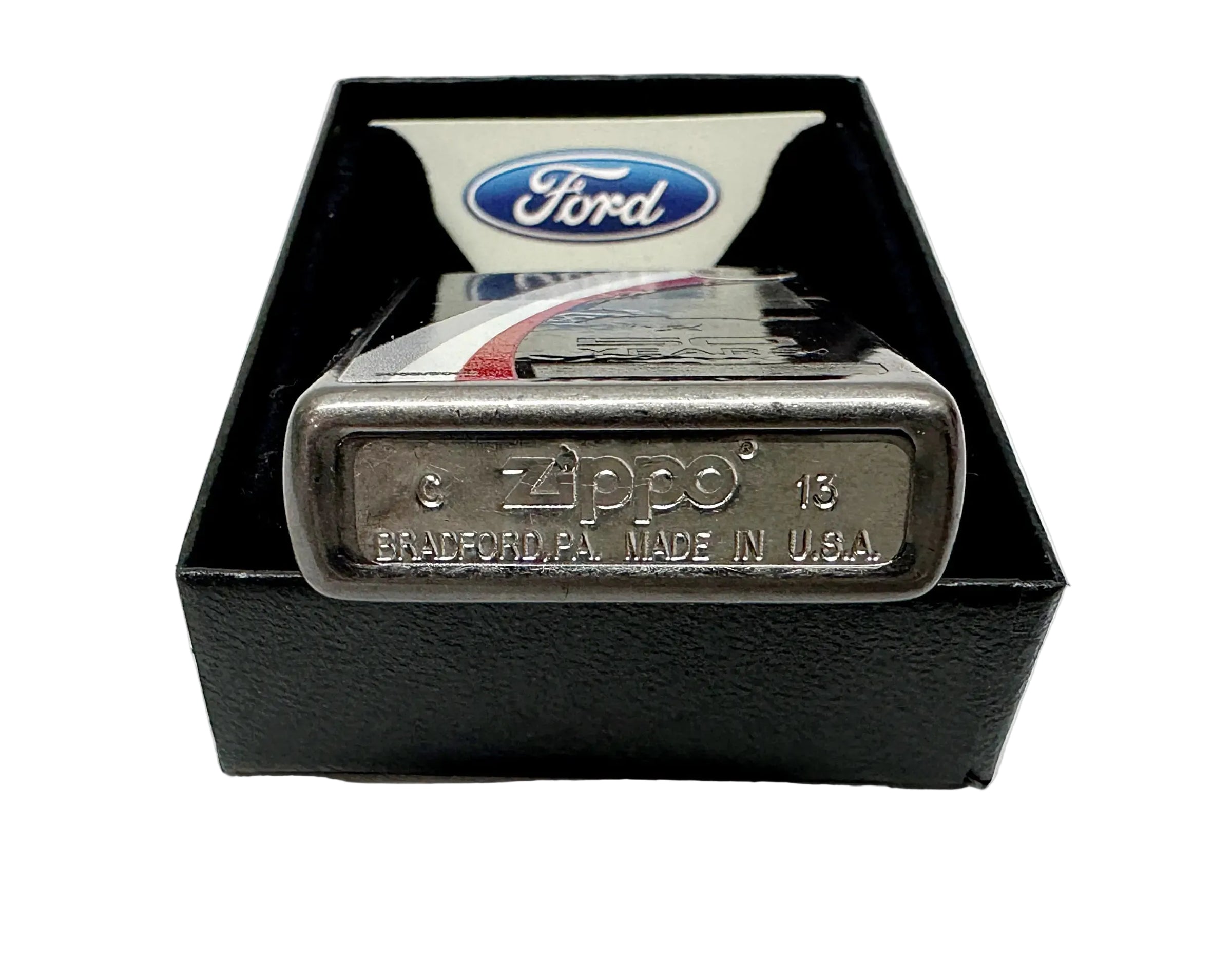 2013 28543 Ford Mustang 50 Years LTD Midnight Chrome Zippo Lighter - Hers and His Treasures