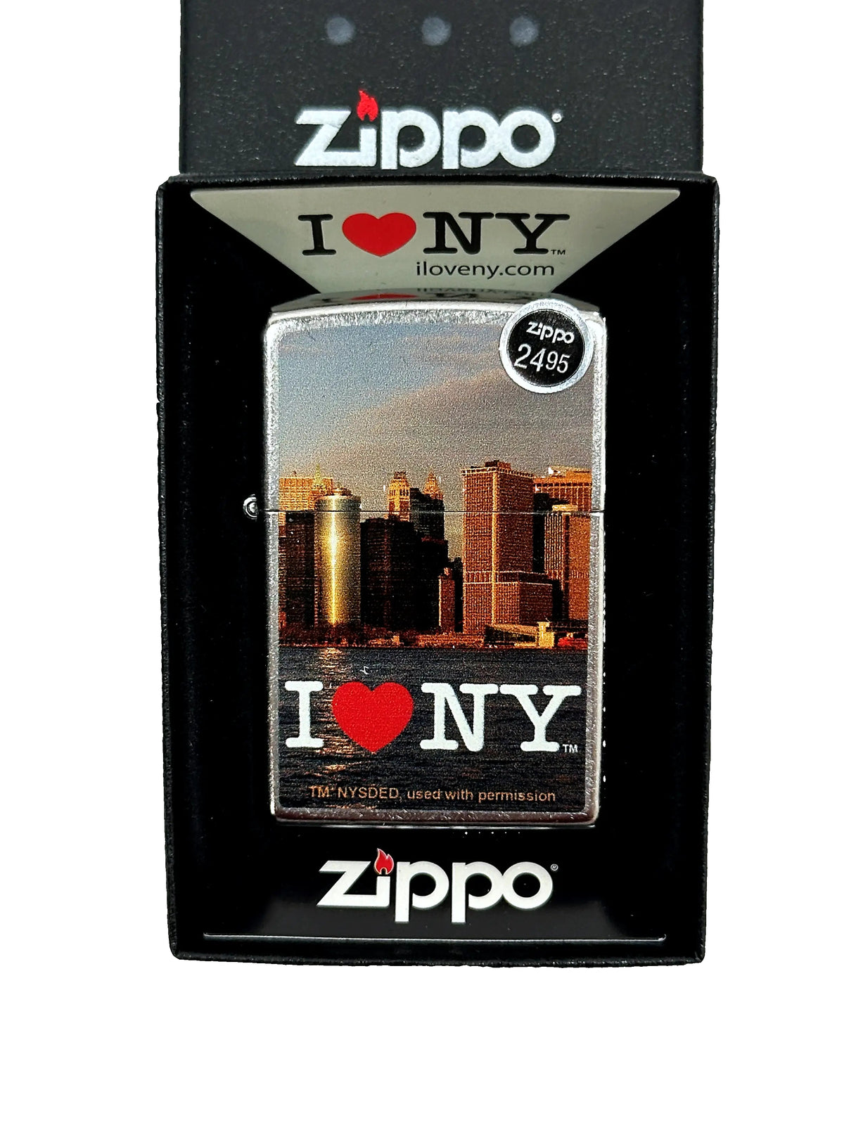 2013 I Love New York 28427 Street Chrome Zippo Lighter – Hers and