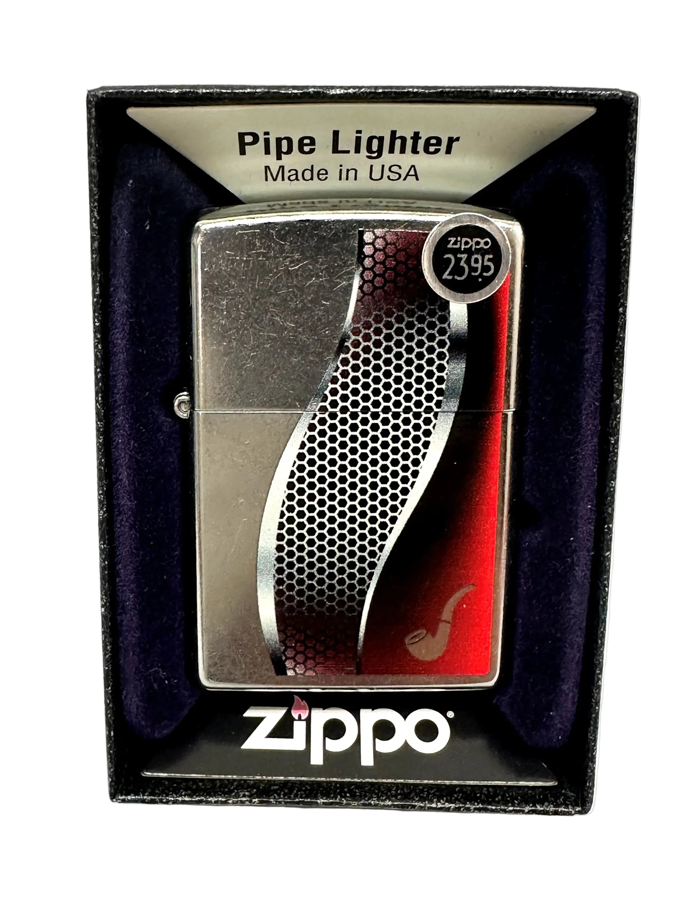 2013 Pipe Lighter Red 28371 Street Chrome Zippo Lighter - Hers and His Treasures