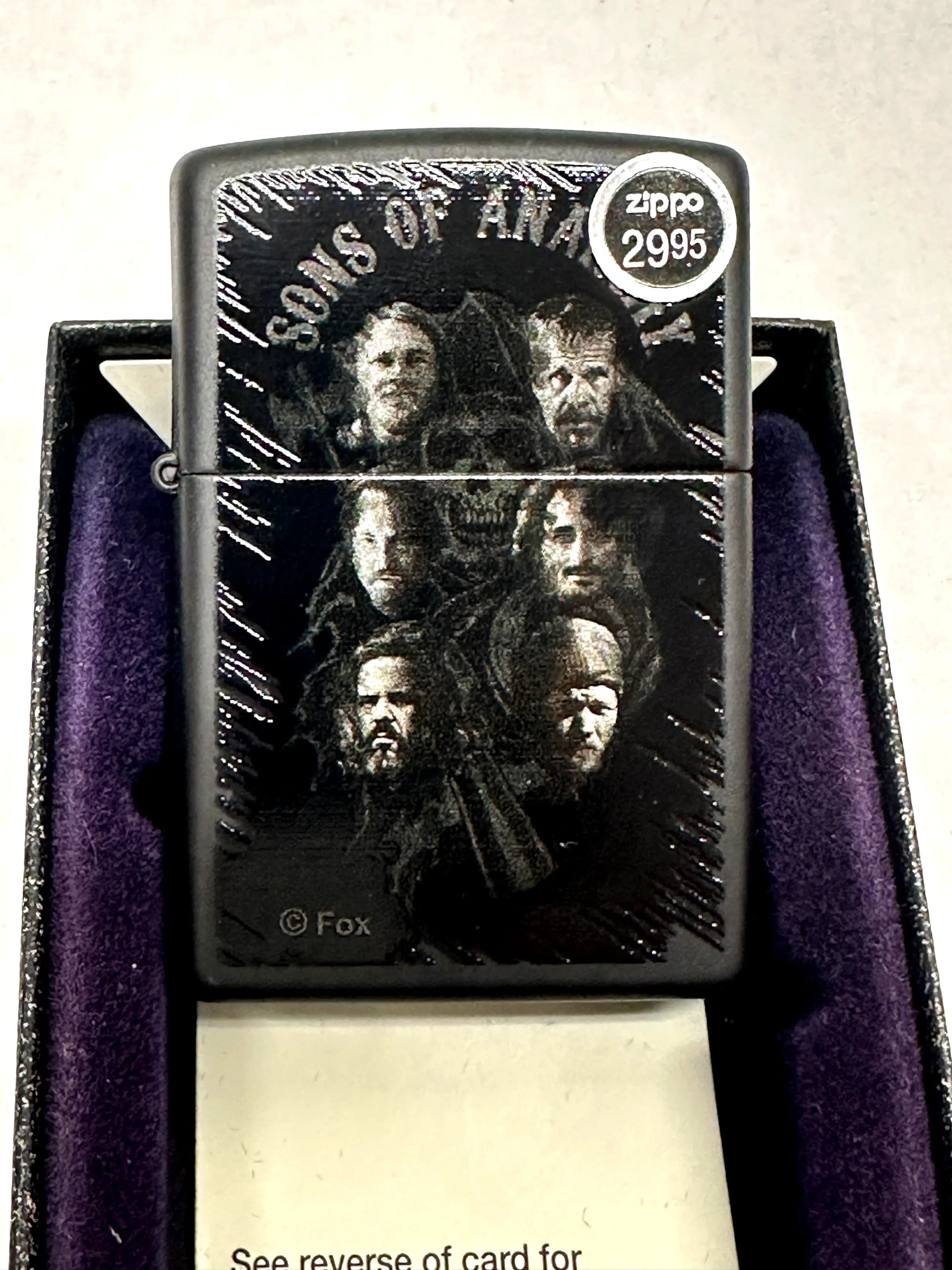 2013 Sons of Anarchy 28505 Black Matte Zippo Lighter - Hers and His Treasures