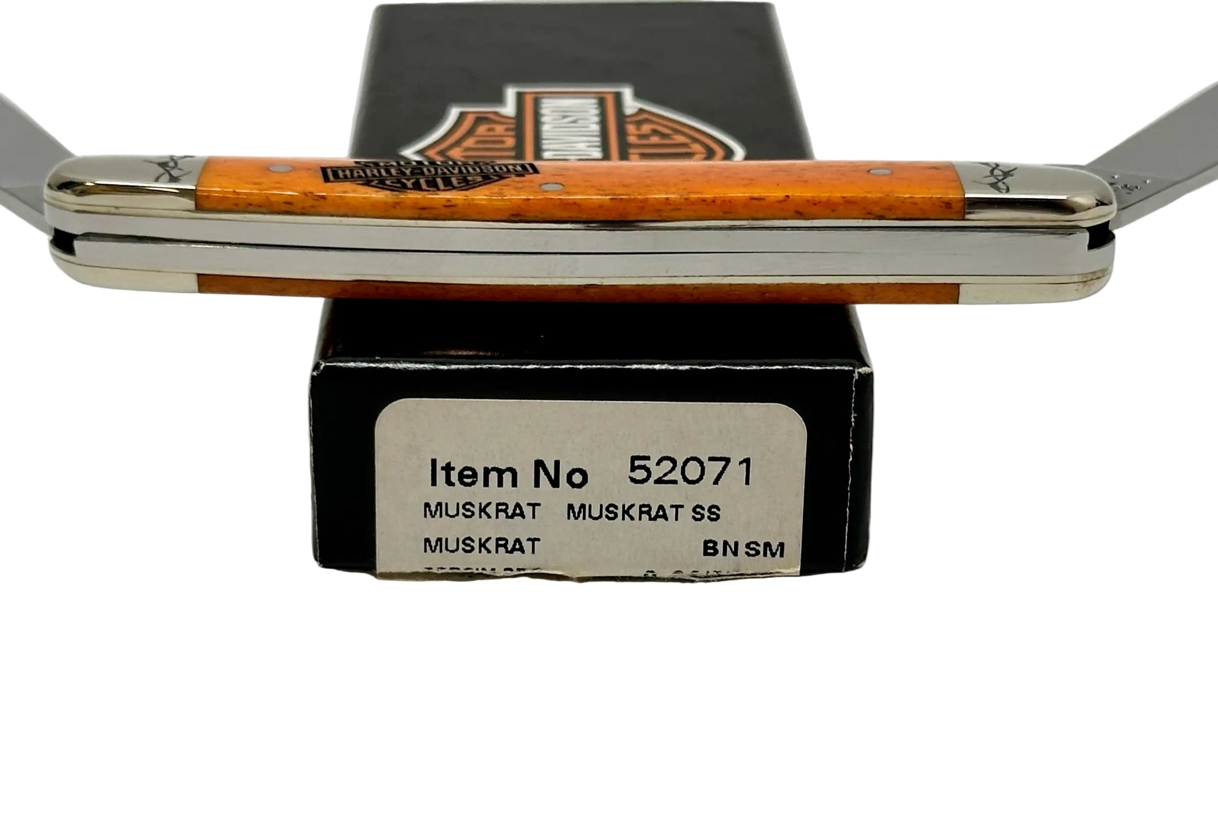 2014 Case XX Harley Davidson Orange Bone Muskrat Pocket Knife - Hers and His Treasures