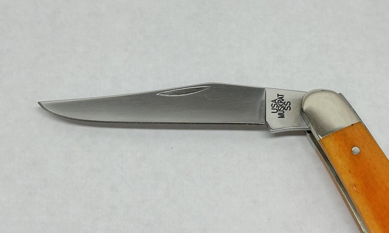 2014 Case XX Harley Davidson Orange Bone Muskrat Pocket Knife - Hers and His Treasures