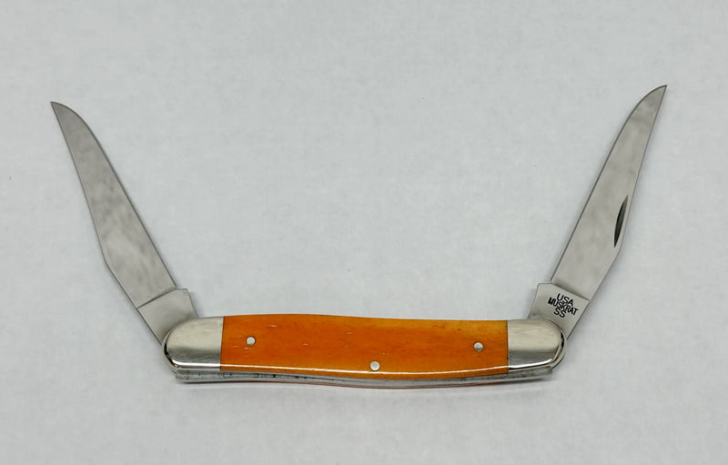 2014 Case XX Harley Davidson Orange Bone Muskrat Pocket Knife - Hers and His Treasures