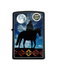 2014 Cowboy Moon 28311 Black Matte Zippo Lighter - Hers and His Treasures