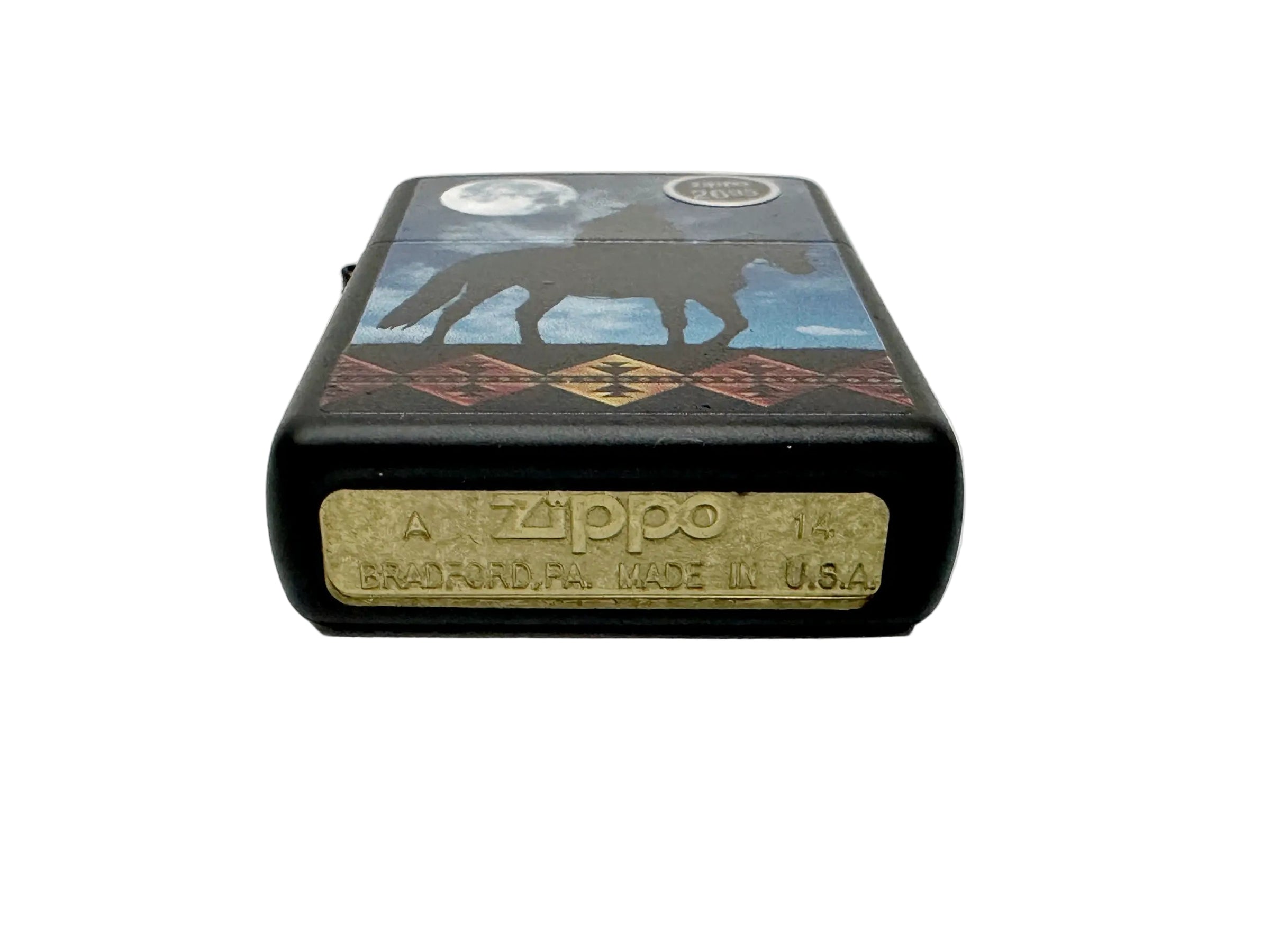2014 Cowboy Moon 28311 Black Matte Zippo Lighter - Hers and His Treasures