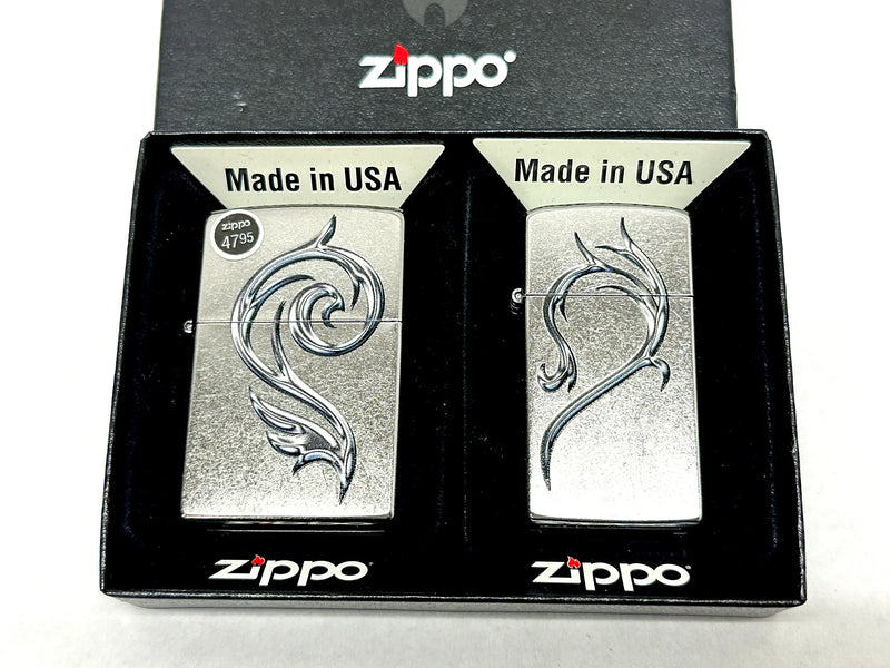 2014 Hearts Combo 28477 His and Hers Zippo Lighter Set - Hers and His Treasures