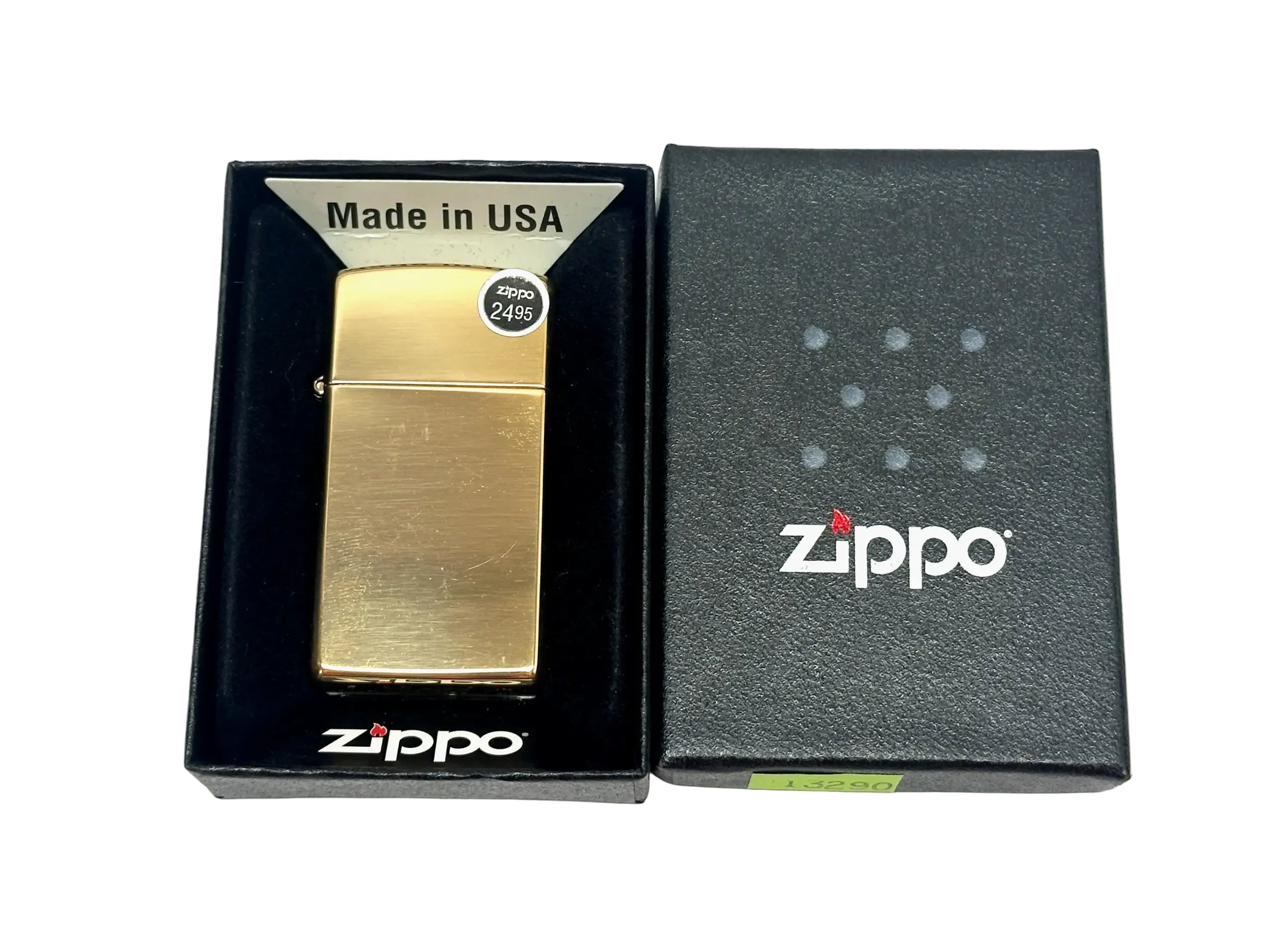 2014 Slim 164B High Polished Brass Zippo Lighter - Hers and His Treasures