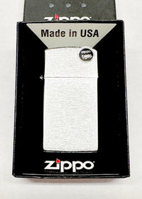 2014 Slim Brushed Chrome 1600 Zippo Lighter - Hers and His Treasures