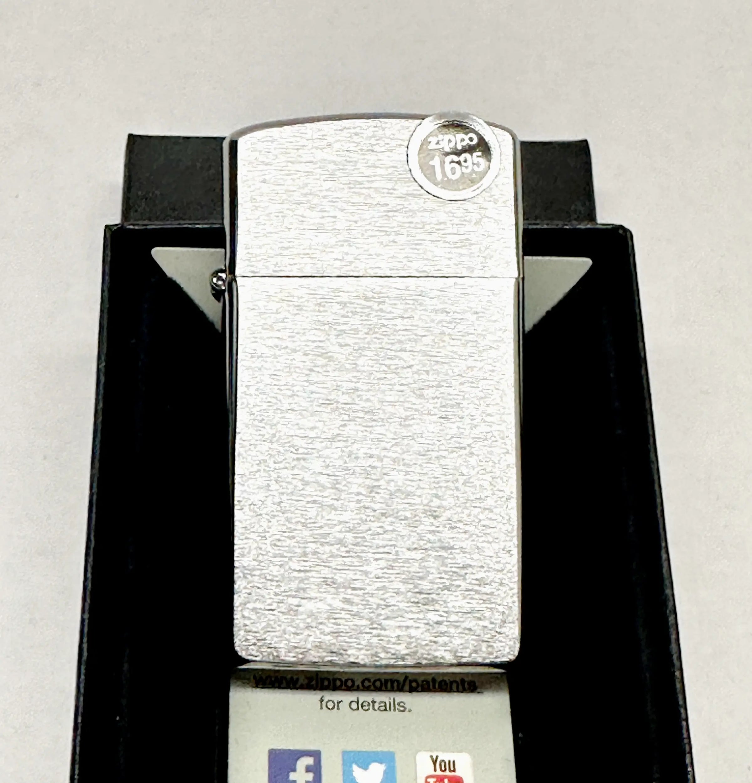 2014 Slim Brushed Chrome 1600 Zippo Lighter - Hers and His Treasures