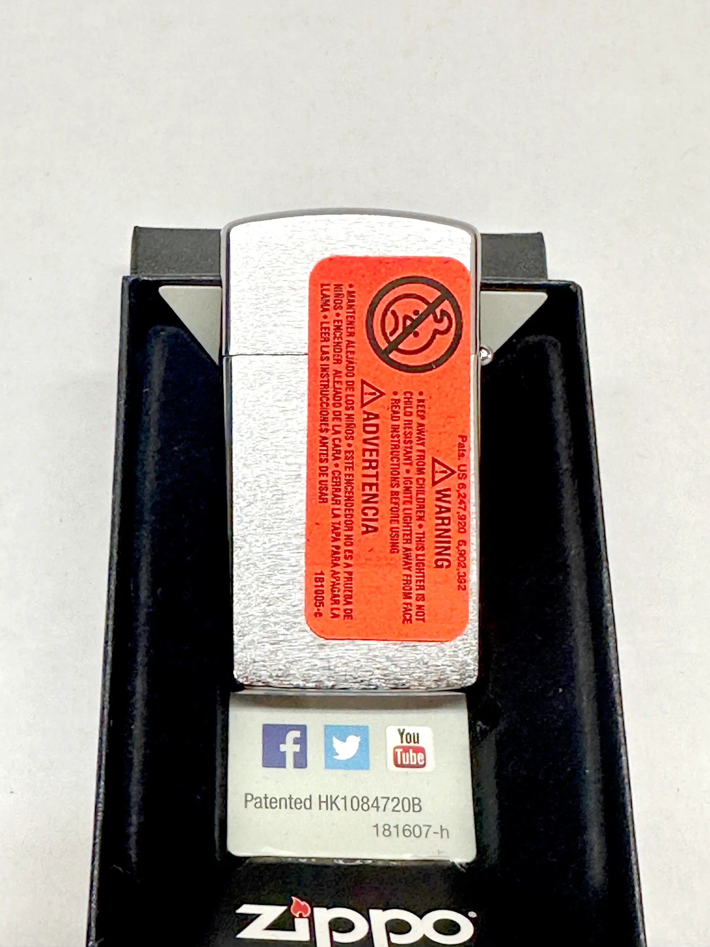 2014 Slim Brushed Chrome 1600 Zippo Lighter - Hers and His Treasures