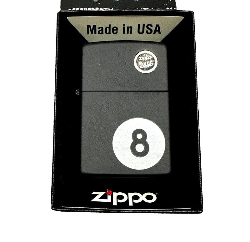 2015 8-Ball 28432 Black Matte Zippo Lighter - Hers and His Treasures