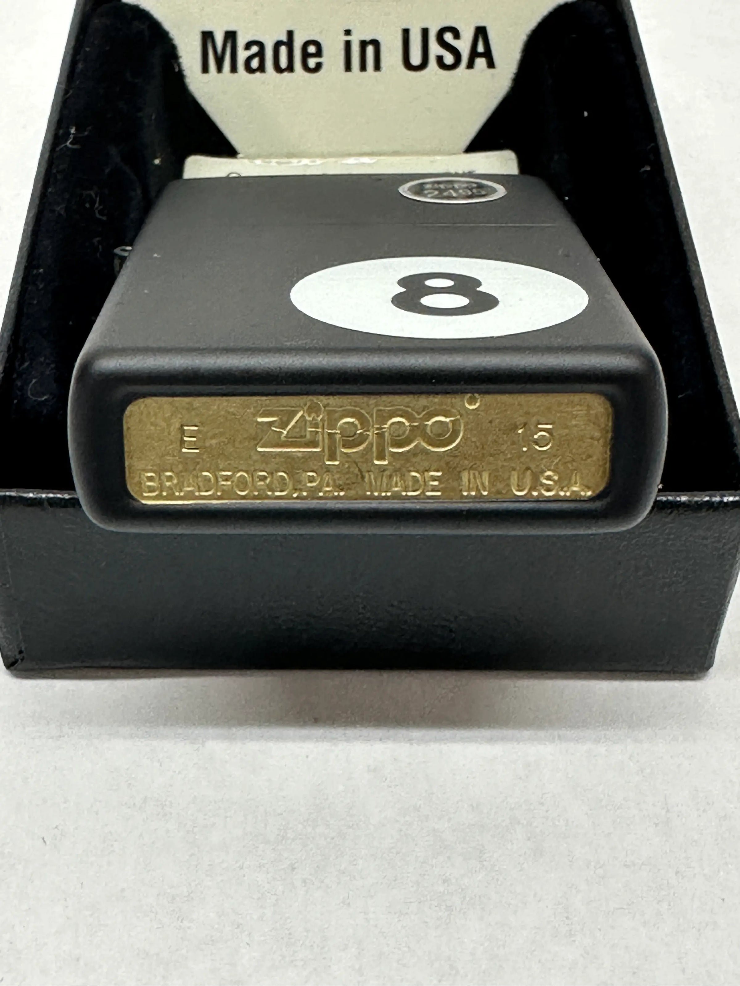 2015 8-Ball 28432 Black Matte Zippo Lighter - Hers and His Treasures
