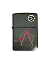 2015 20842 Anarchy Symbol Black Matte Zippo Lighter - Hers and His Treasures