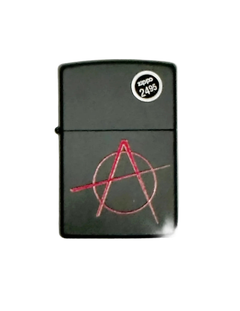 2015 20842 Anarchy Symbol Black Matte Zippo Lighter - Hers and His Treasures
