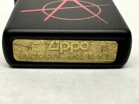 2015 20842 Anarchy Symbol Black Matte Zippo Lighter - Hers and His Treasures