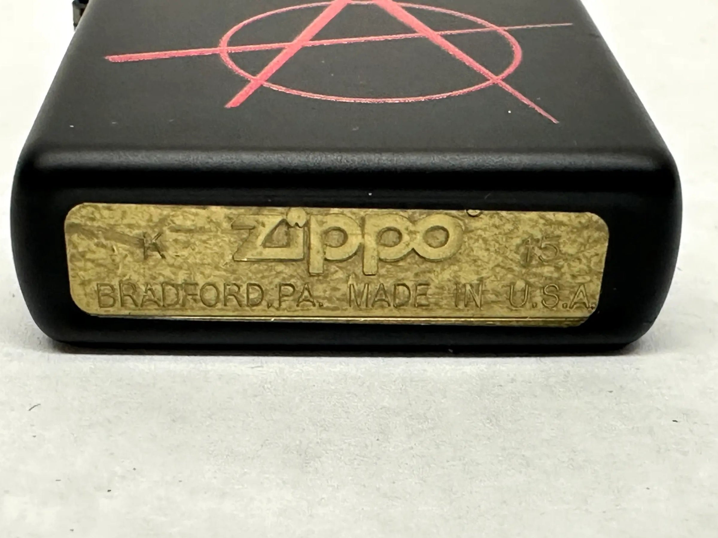 2015 20842 Anarchy Symbol Black Matte Zippo Lighter - Hers and His Treasures