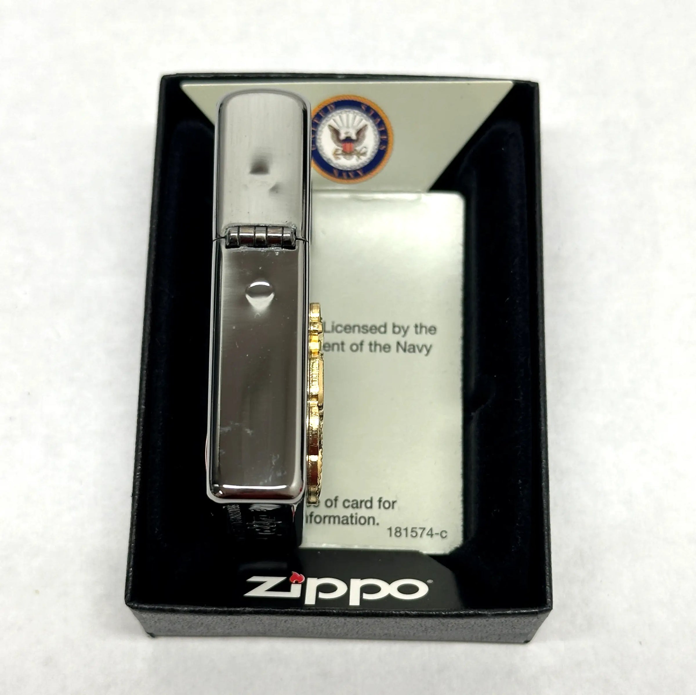 2015 United States Navy Anchor Emblem Zippo Lighter - Hers and His Treasures