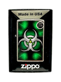 2015 Biohazard Green 28853 Street Chrome Zippo Lighter - Hers and His Treasures