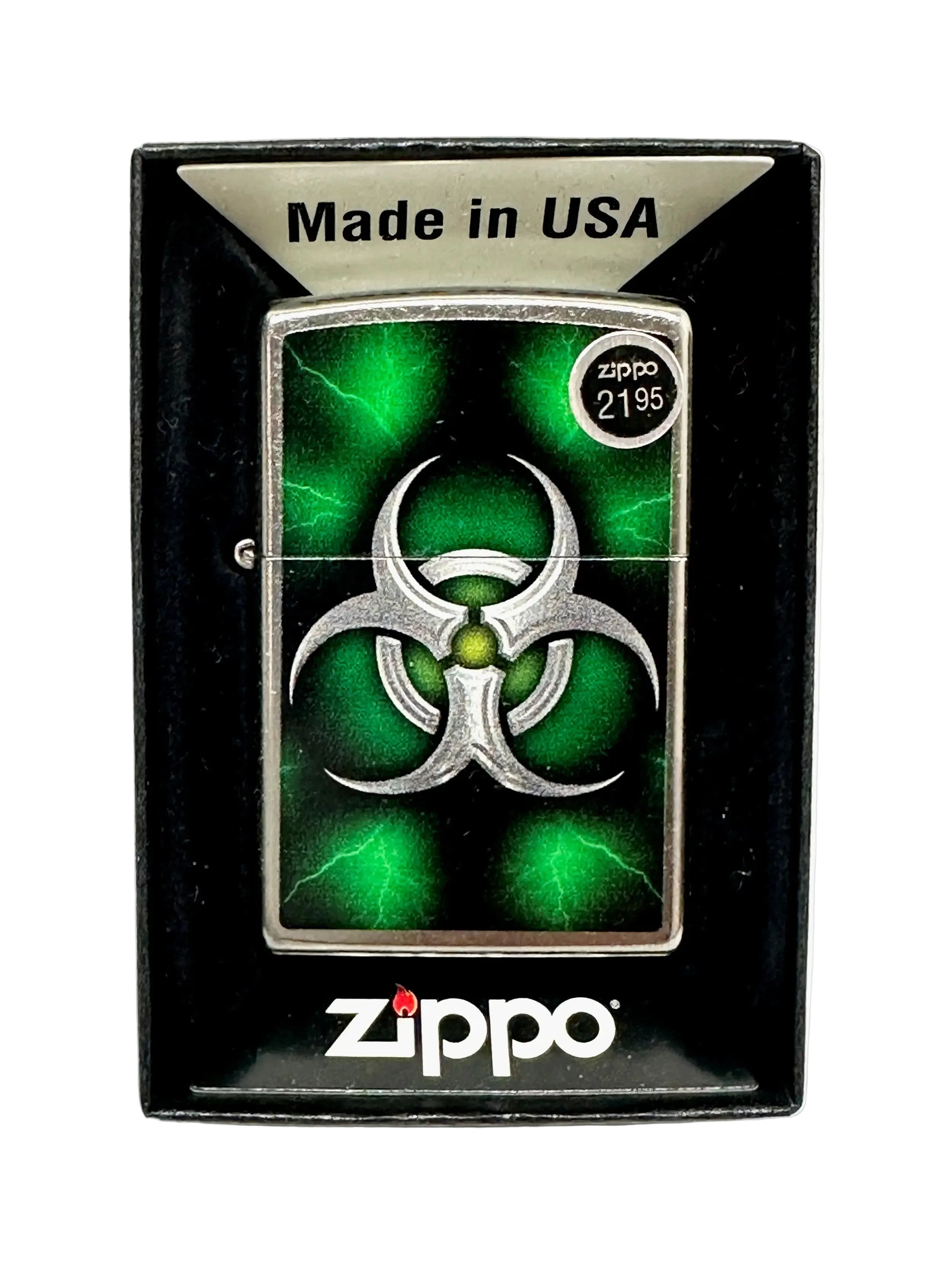 2015 Biohazard Green 28853 Street Chrome Zippo Lighter - Hers and His Treasures