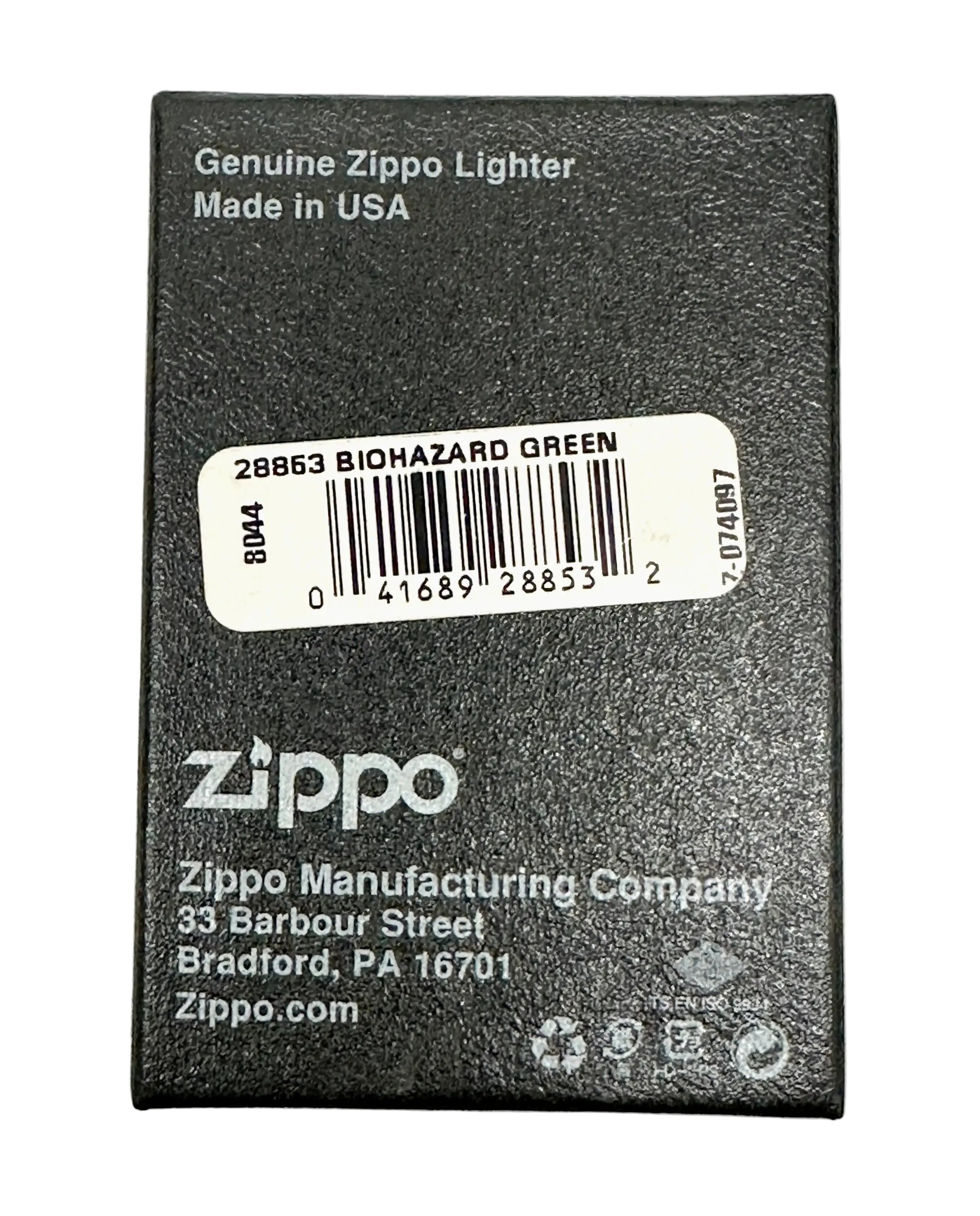 2015 Biohazard Green 28853 Street Chrome Zippo Lighter - Hers and His Treasures