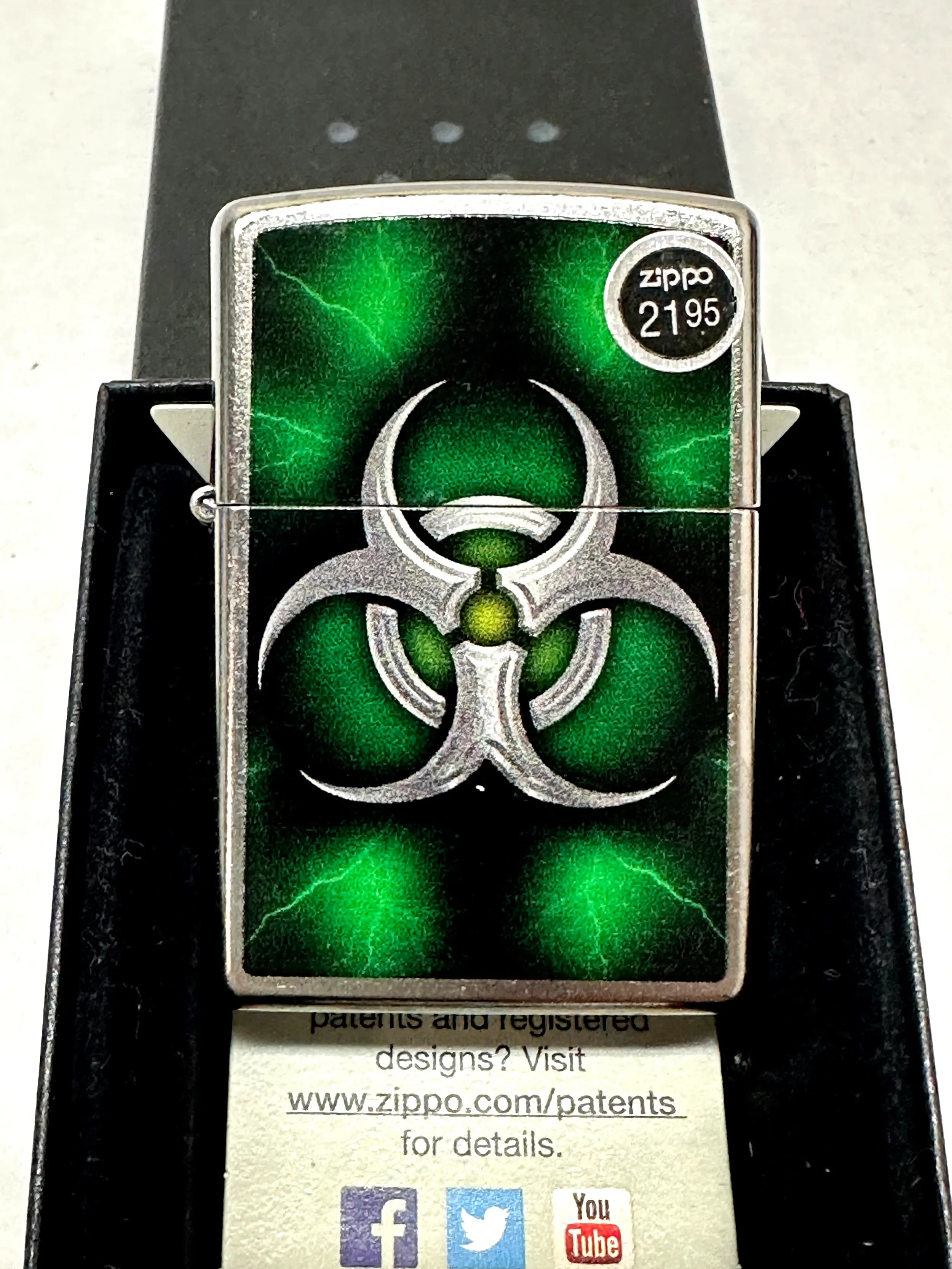 2015 Biohazard Green 28853 Street Chrome Zippo Lighter – Hers and