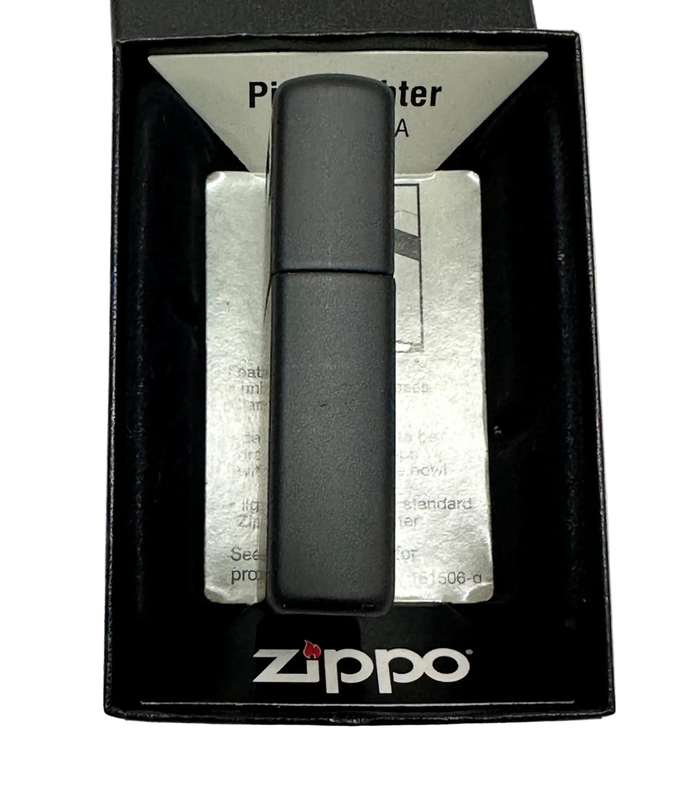 2015 Slim Black Matte 218PL Zippo Pipe Lighter - Hers and His Treasures