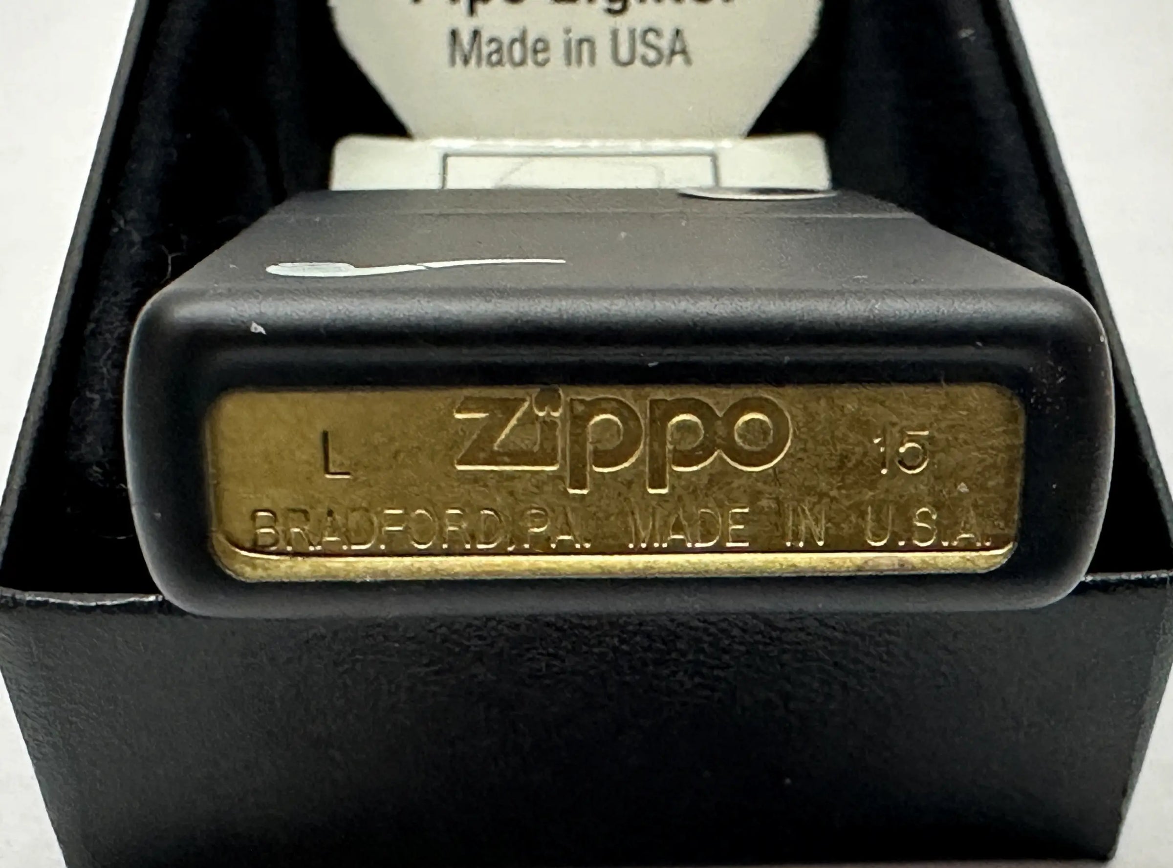 2015 Slim Black Matte 218PL Zippo Pipe Lighter - Hers and His Treasures