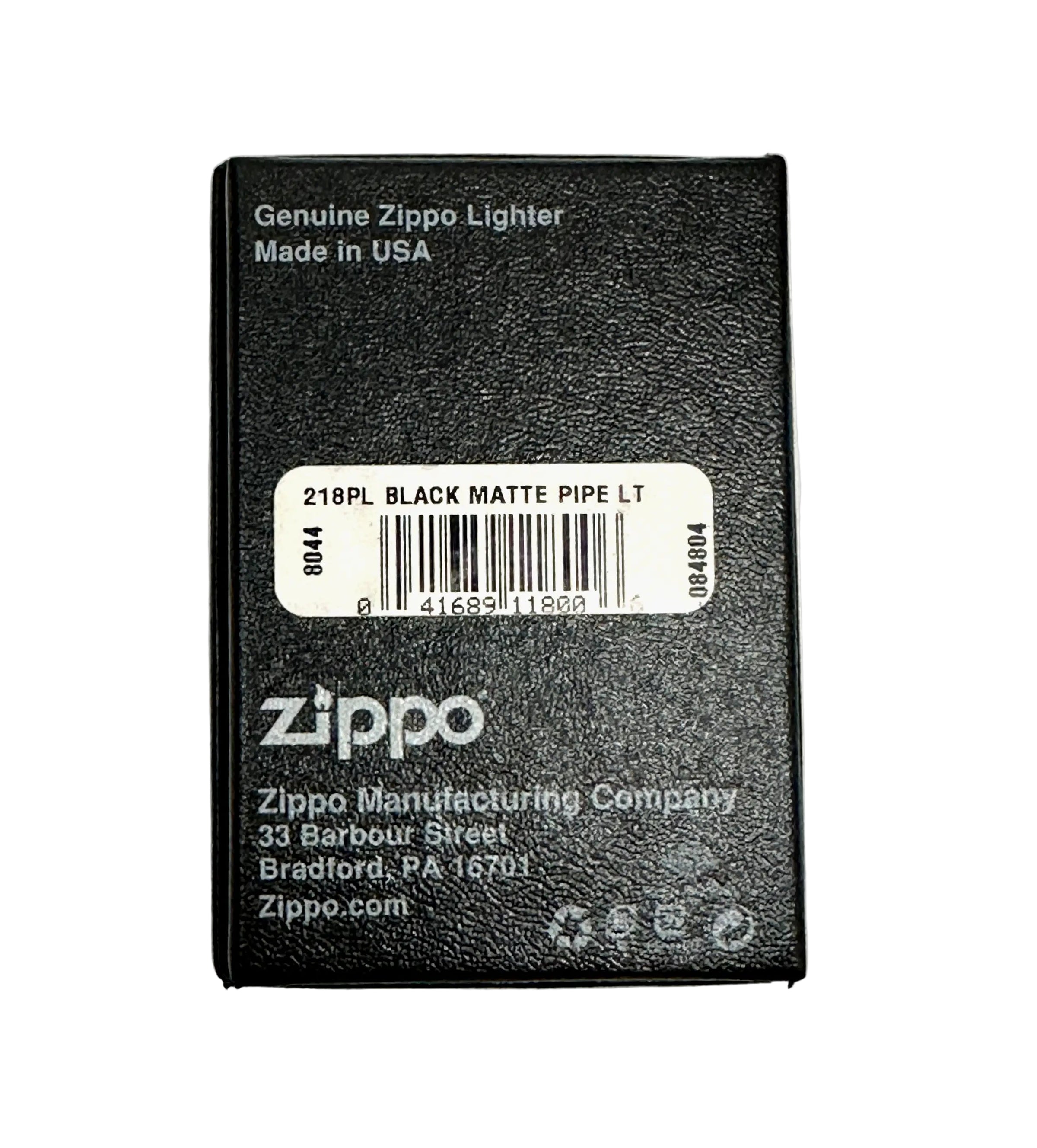 2015 Slim Black Matte 218PL Zippo Pipe Lighter - Hers and His Treasures