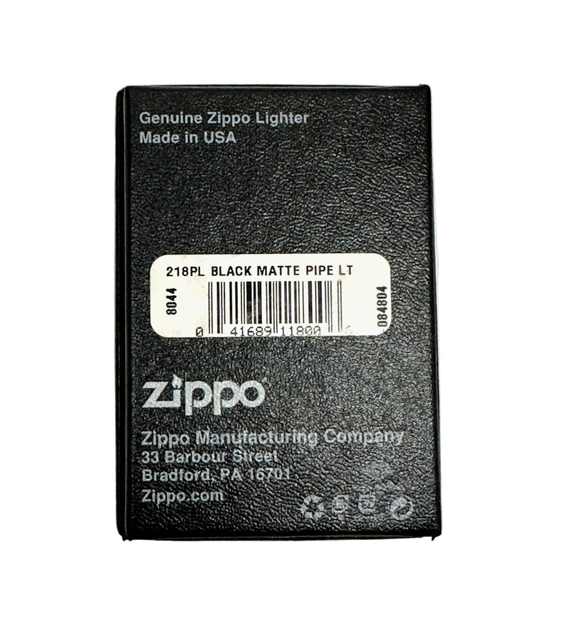 2015 Slim Black Matte 218PL Zippo Pipe Lighter - Hers and His Treasures