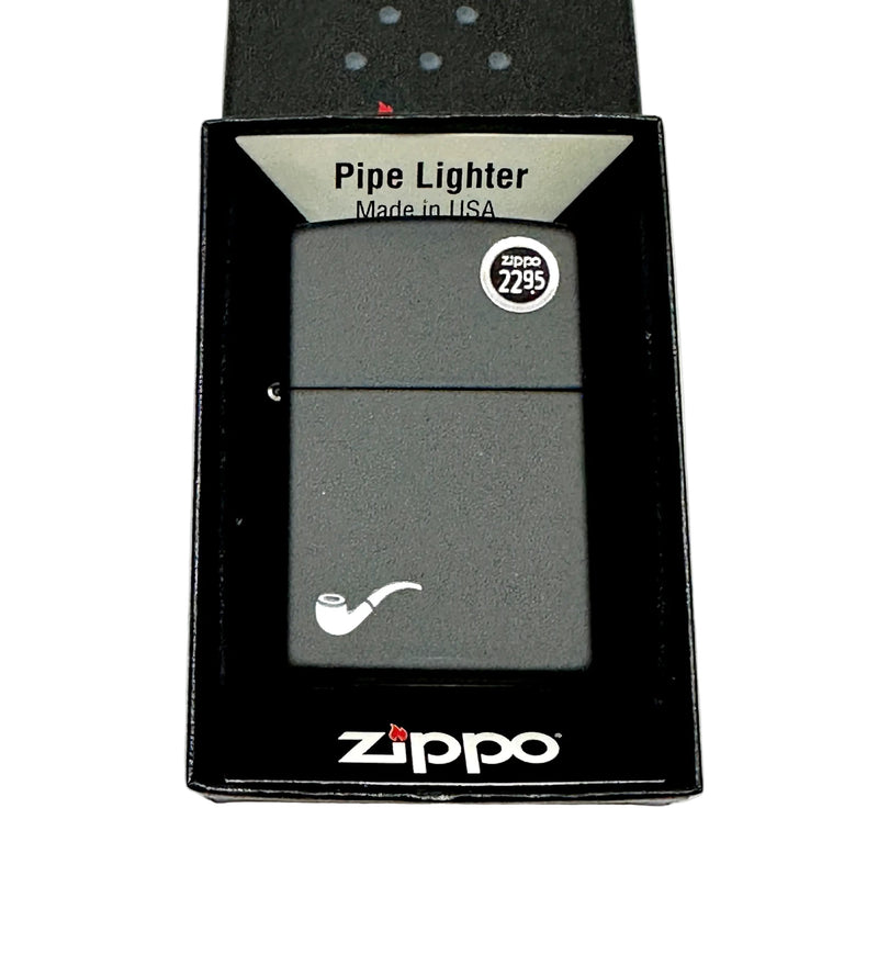 2015 Slim Black Matte 218PL Zippo Pipe Lighter - Hers and His Treasures