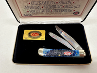 2015 Case XX Battles of Civil War Blue Bone Trapper Pocket Knife - Hers and His Treasures