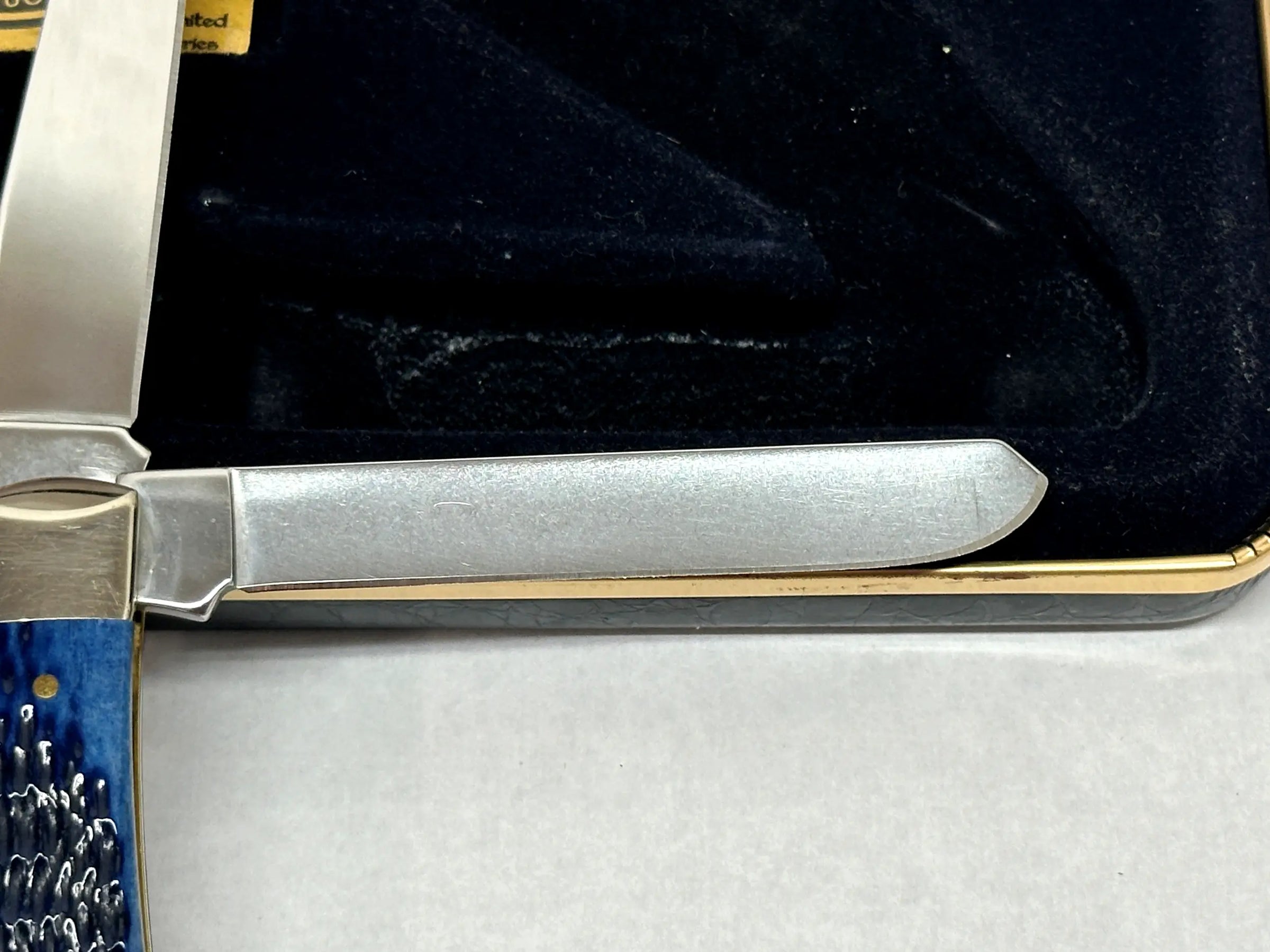 2015 Case XX Battles of Civil War Blue Bone Trapper Pocket Knife - Hers and His Treasures