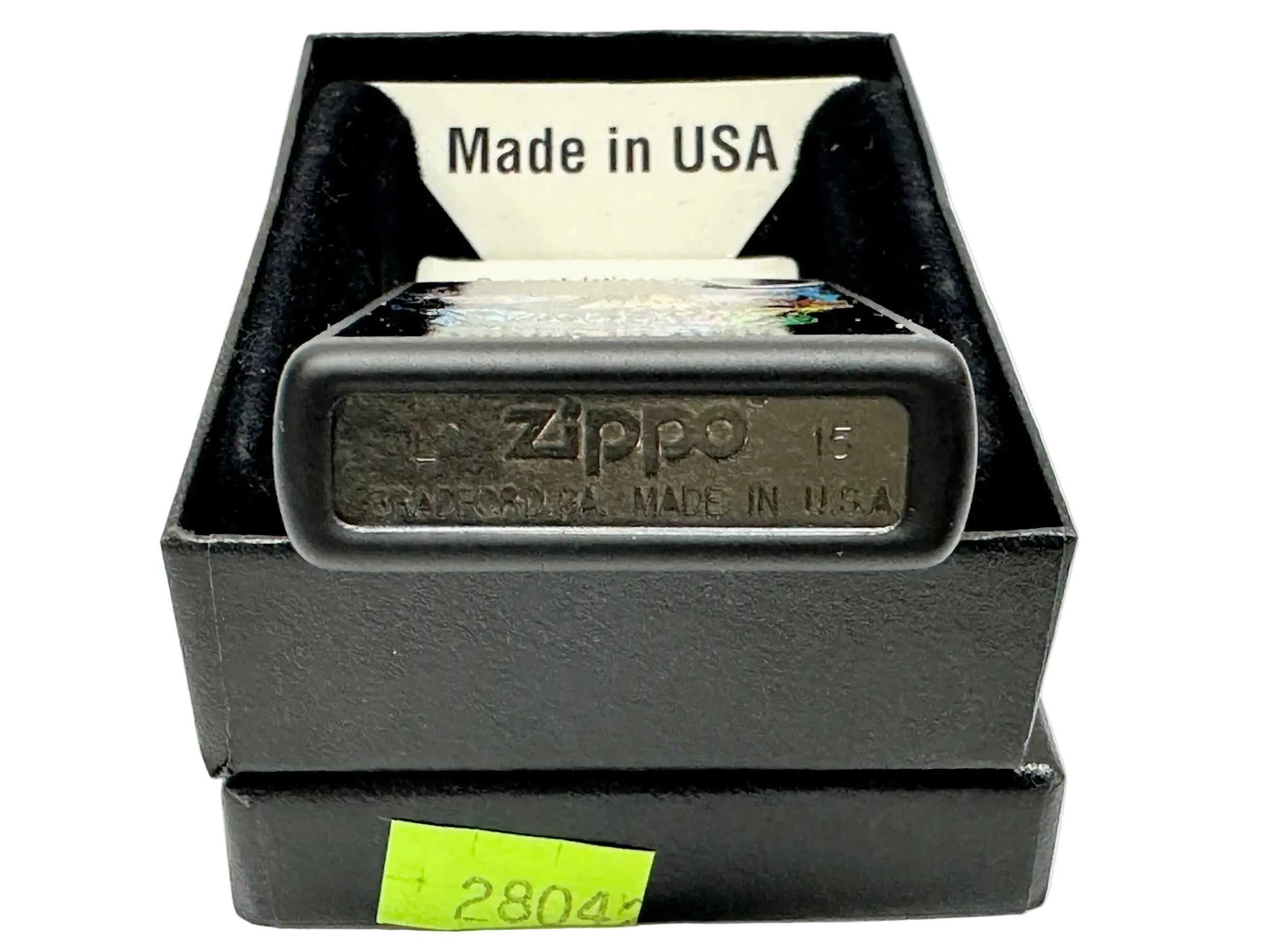 2015 Colorful Skull Black Matte Zippo Lighter - Hers and His Treasures