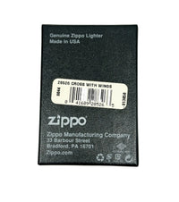 2015 Cross with Wings 28526 High Polished Chrome Zippo Lighter - Hers and His Treasures